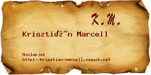 Krisztián Marcell névjegykártya