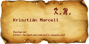 Krisztián Marcell névjegykártya